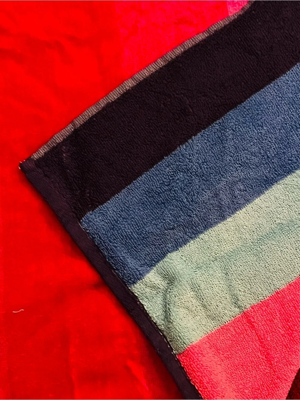 Lively Stripe Soft Velour Oversized Beach Towel